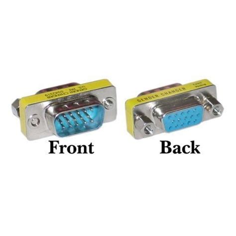 CNCT VGA MF Gender Changer - VGA 15 pin Male to Female - 15 HD Male to ...