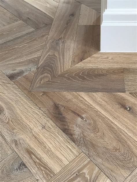 Solid Floor - Herringbone Parquet Flooring with Border