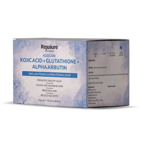 Rejusure Kojic Acid + Glutathione + Alpha Arbutin Soap | Solid Soap Ba ...