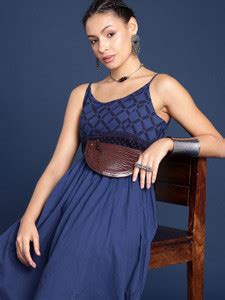 Taavi Women A-line Blue Midi/Calf Length Dress - Buy Taavi Women A-line ...