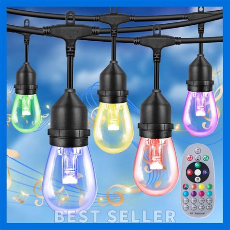Image result for Color Changing Outdoor String Lights