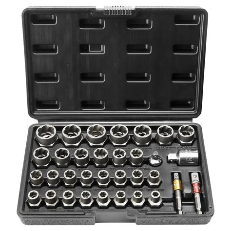 Buy VEVORBolt Extractor Set, 32-Piece Bolt and Nut Remover Set, 6mm to ...