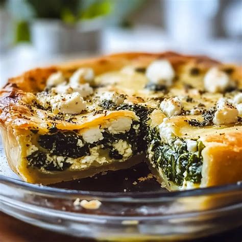 Crustless Spinach and Feta Pie recipe - Her Easy Recipes