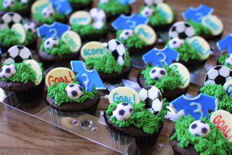 Soccer Ball Chocolate Cupcakes