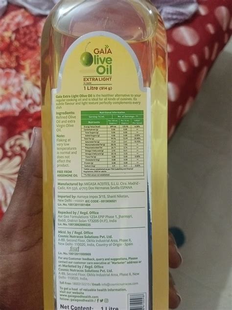 Gaia Extra Light Olive Oil, Incredibly Healthy with Zero Cholesterol ...