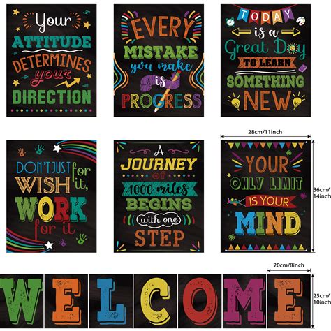 Buy Bumkopl Classroom Decorations, 13 Pieces Motivational Posters for ...