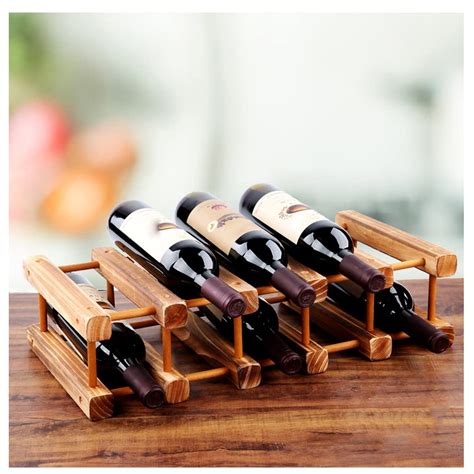 Small wine rack 2 Bottles Wine Rack Wine Display Rack Tabletop Wine ...