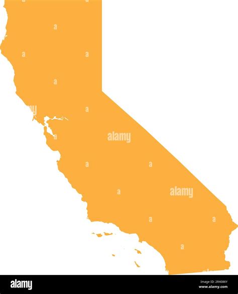 ORANGE CMYK color map of CALIFORNIA, USA Stock Vector Image & Art - Alamy