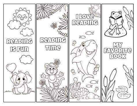Free Printable Bookmark Templates To Color