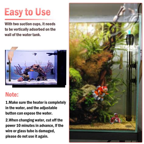 Buy Submersible Aquarium Fish Tank Heater Rod Heating Adjustable ...