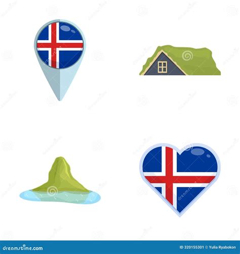Iceland Icons Collection. Cartoon Vector | CartoonDealer.com #231201143