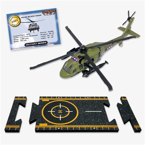 Buy Hot Wings Planes Black Hawk Helicopter with Connectible Runway Die ...