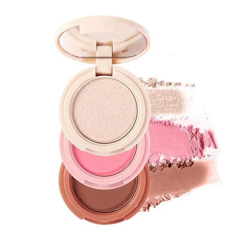 Buy Multibrite Blush Highlighter & Contour Palette 3 in 1 Makeup Powder ...