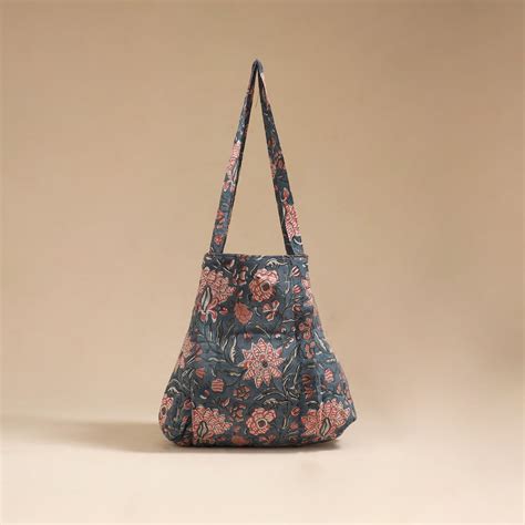 Blue Handcrafted Fabric Jhola Bag