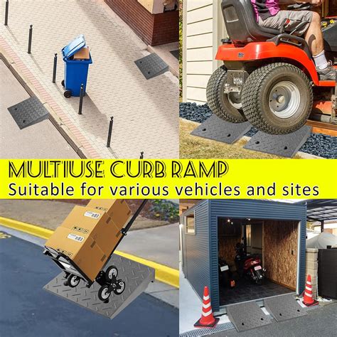 Buy YYDS Rubber Curb Ramp, 6 Rise Height 2 Pack,Heavy-Duty Driveway ...