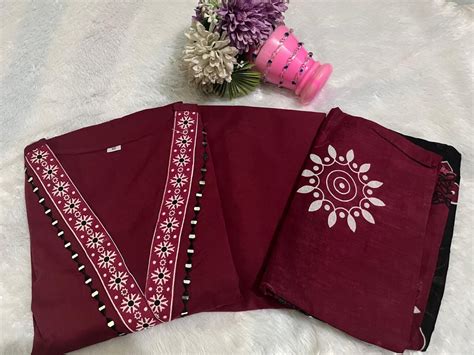 Cotton Printed Kurti Pant Set with Mulmul Dupatta | Ethnic Wear ...