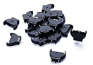 Shapenty Black Plastic Shell Dip Type CR2032 Vertical Coin Button Cell ...