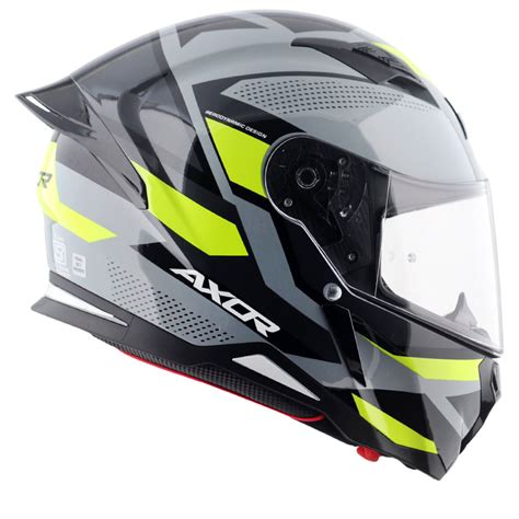 AXOR Hunter Cornet Gloss Nardo Grey Neon Yellow Helmet– Moto Central