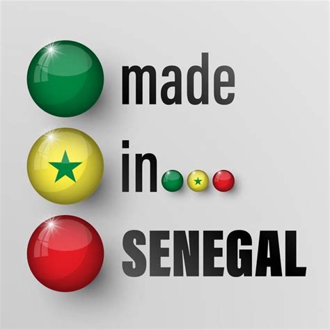 Made in senegal graphic and label | Premium Vector