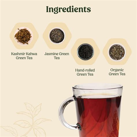 Mittal Teas Premium Indian Tea, Luxurious Green Tea Gift Box with 4 Va