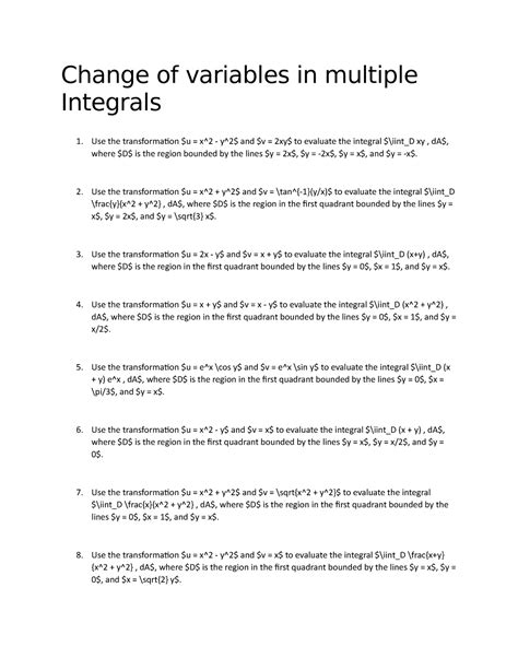 Change of Variables in Multiple Integrals 的图像结果