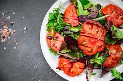Tomato slice salad meal food snack on the table copy space food ...