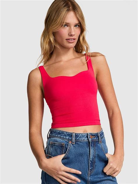 Buy Soft Seamless Notched Tank Top Online - Style ID: 112565613ET8 ...