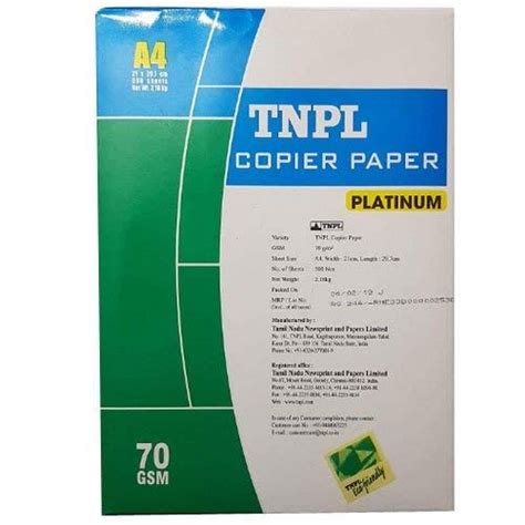 TNPL A4 70 GSM Copier Xerox Paper | 500 Sheets |1 Ream (1) : Amazon.in ...