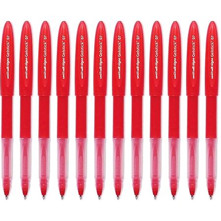 Uniball UM 170 Signo Gelstick Gel Pen (0.7mm, Red Body, Red Ink, Pack ...