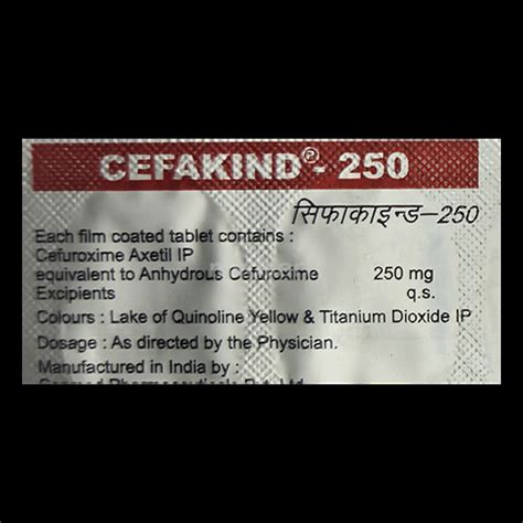 CEFAKIND 250MG TABLET 10'S Price, Uses, Side Effects & Substitutes ...