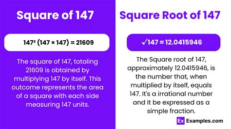 Square & Square Root of 147 - Methods, Calculation, How to find