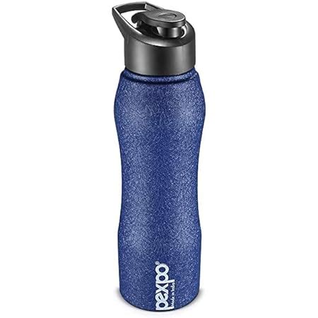 Pexpo Stainless Steel Fridge Water Bottle, 750 ml, Black, Bistro | Leak ...