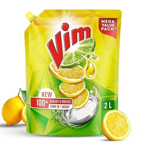 Buy Vim Fresh Lemon Fragrance Dishwash Liquid Gel 2L Refill Pack ...