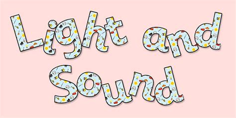 'Light and Sound' Display Lettering
