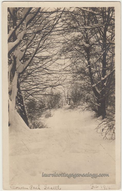 Cowen Park, Seattle, Big Snow of 1916