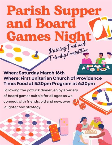 Saturday, March 16 All-Parish Potluck & Game Night!, First Unitarian ...