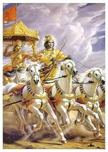 Shree Krishna Poster | Shree Krishna Arjun On Rath Religious Wall ...