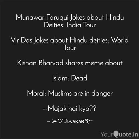 Munawar Faruqui Jokes abo... | Quotes & Writings by Diwakar Jha | YourQuote