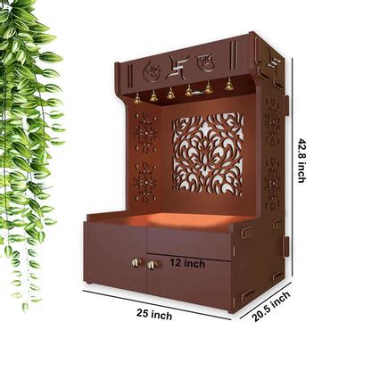 Designer Intricate Jali Design Pattern Floor Temple with Spacious Wood ...