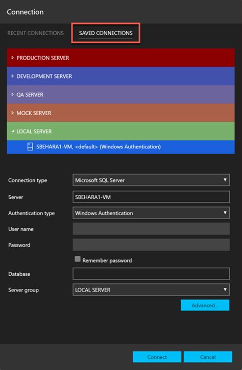 Image result for SQL Server Connection Dialog