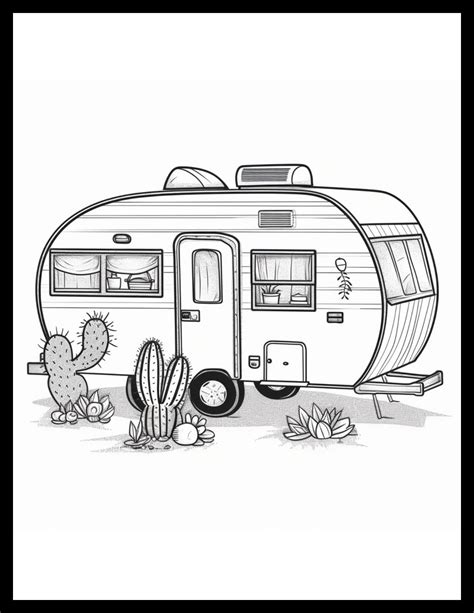 20 Free, Printable RV & Camper Coloring Pages (For All Ages)
