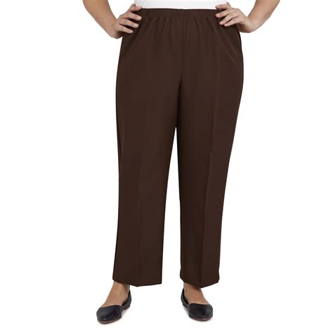 Alfred Dunner Women's Plus Size Solid Elastic Waist Pants - Walmart.com