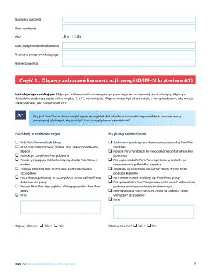 DIVA Foundation Wywiad Diagnostyczny ADHD U Doroslych 2010-2025 - Fill ...