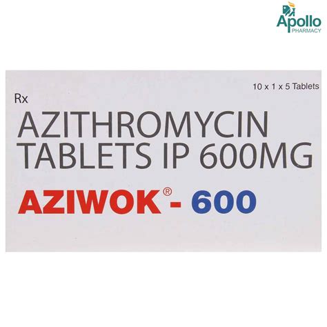 Aziwok 600 Tablet 5`s | Uses, Side Effects, Price | Apollo Pharmacy