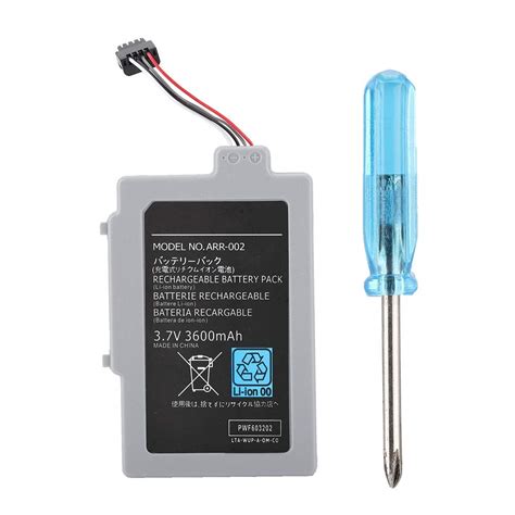 Gamepad Battery for WIIU, Compact Replacement 3.7V 3600mAh Built-in ...