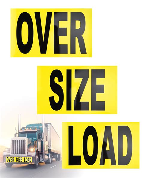 Venussar Oversize Load Signs for Trucks, Magnetic Oversized Warning ...