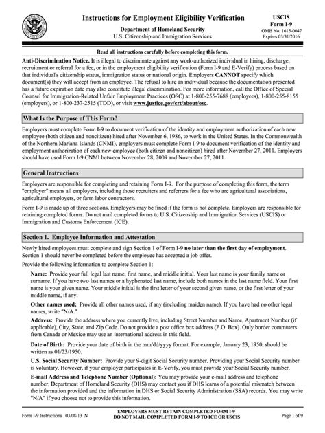 Image result for Form I-9 Instructions