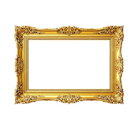 Decorative Ornate Gold Photo Frame, Ornate, Gold, Picture PNG ...