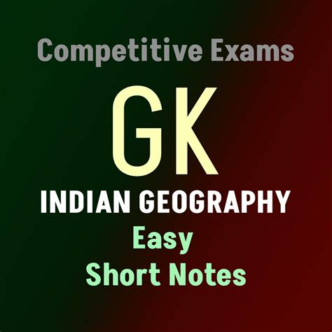 Indian Geography Short Notes | Complete GK for Competitive Exams