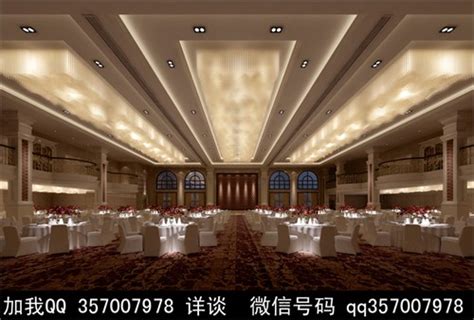 16万元酒店空间400平米装修案例_效果图 - 宴会厅设计案例效果图3 - 设计本